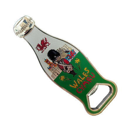 Wales Royal Castle Bottle Opener Magnet (Bottle Shape)