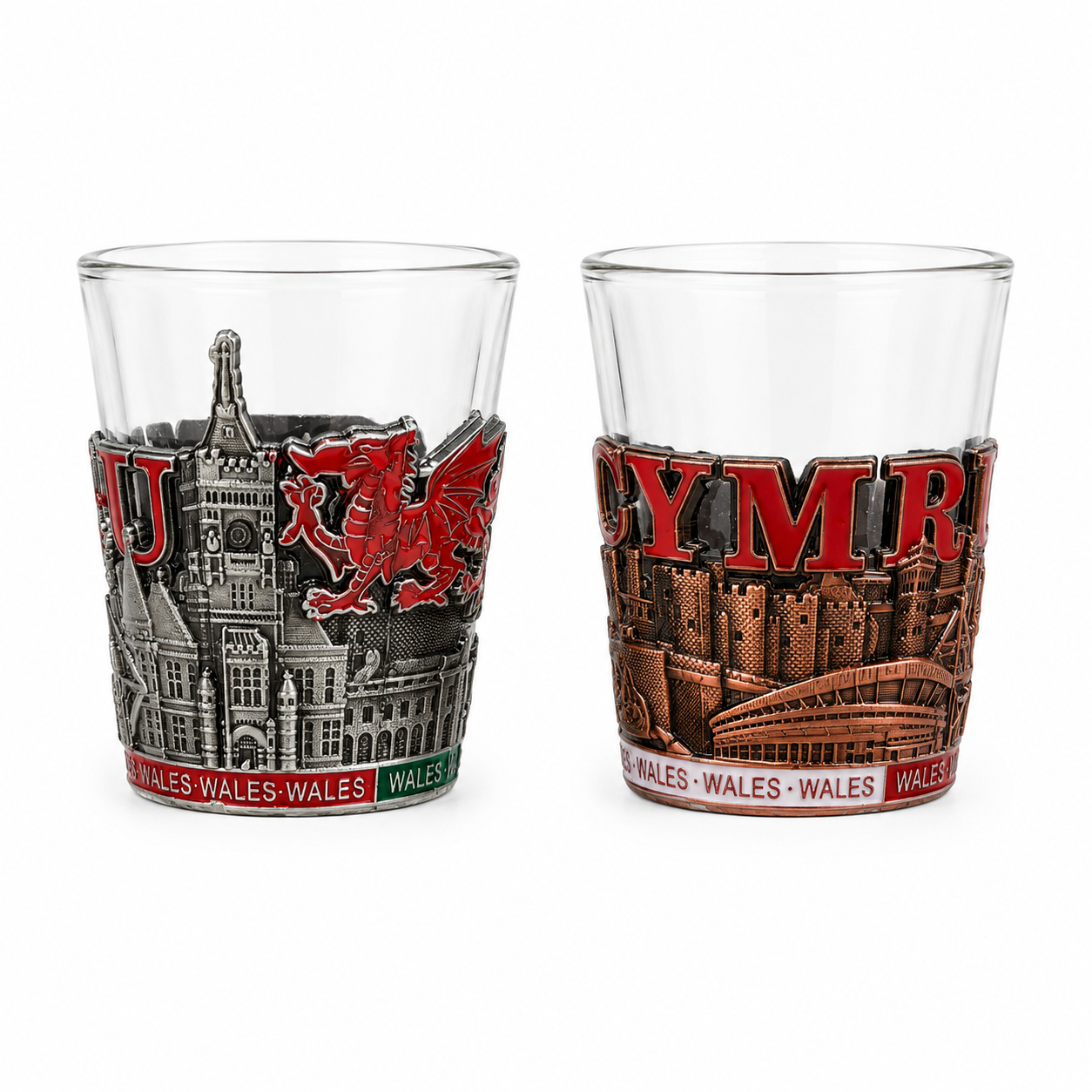 SB Cymru Metal Shot Glass