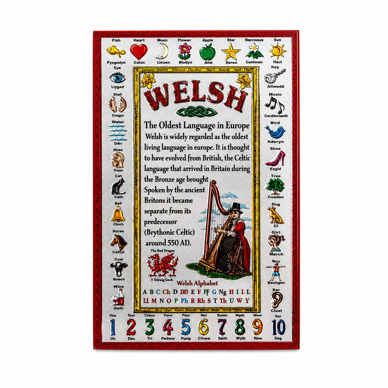 Welsh Illustration Foil Magnet