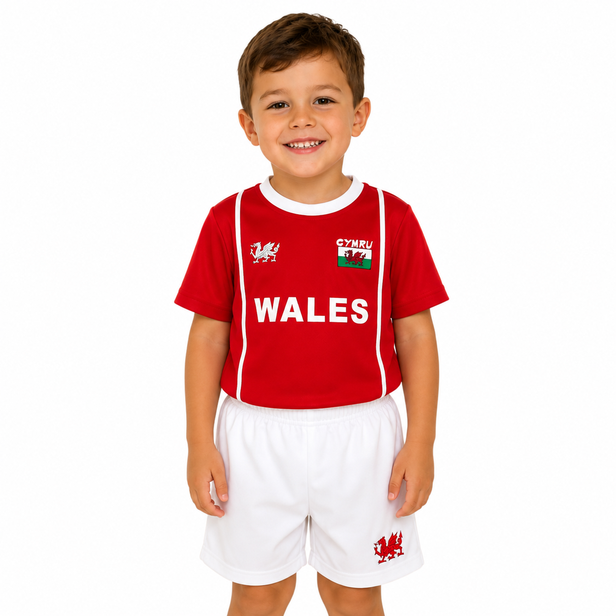 Kids Red Welsh Football Kit
