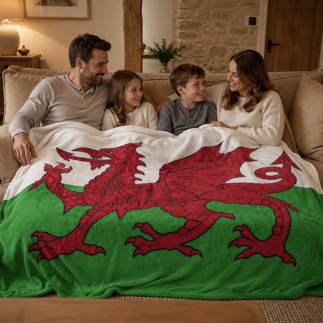 Pride of Wales Soft Touch Fleece Throw Blanket