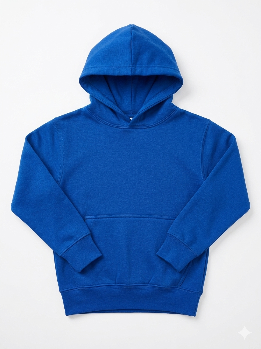 Kids Plain Hoodie - Royal blue