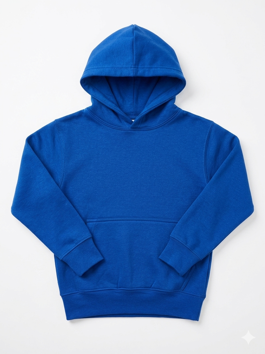 Kids Plain Hoodie - Royal blue