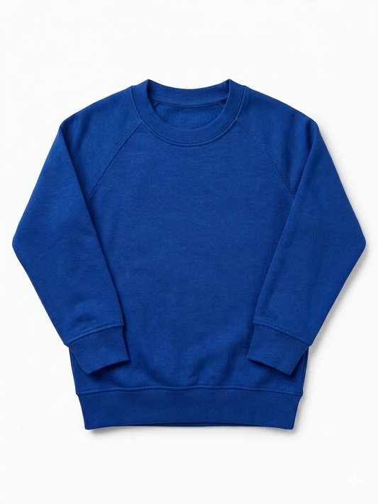 Kids Plain Sweatshirt - Royal Blue