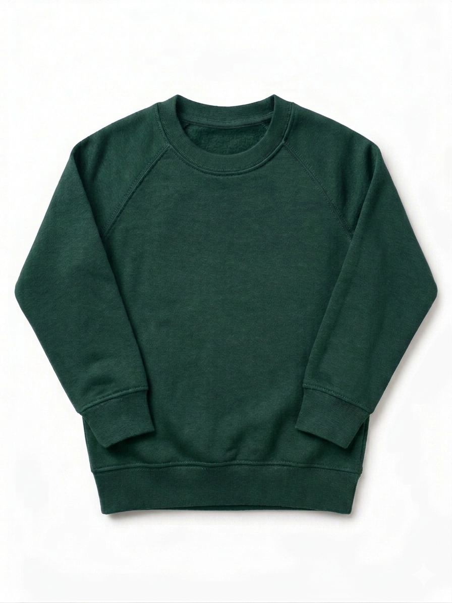 Kids Plain Sweatshirt - Green