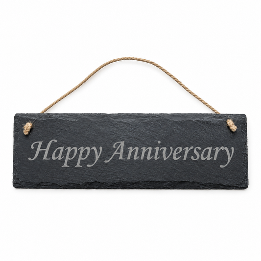 Happy Anniversary Rectangle Slate Sign