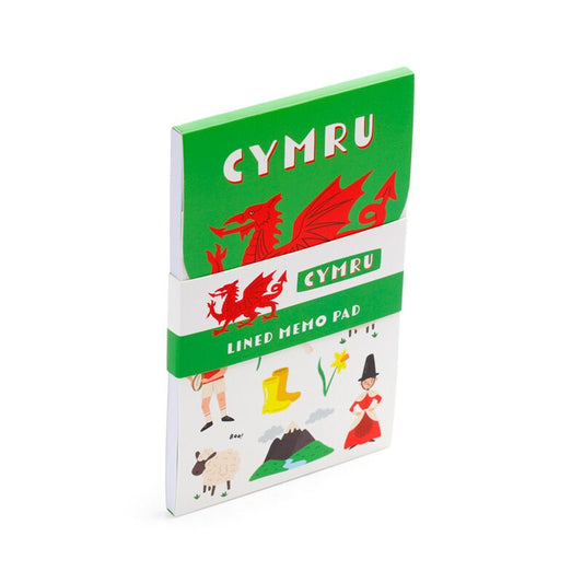 Welsh Dragon Wales Flip Open Shaped Memo Pad
