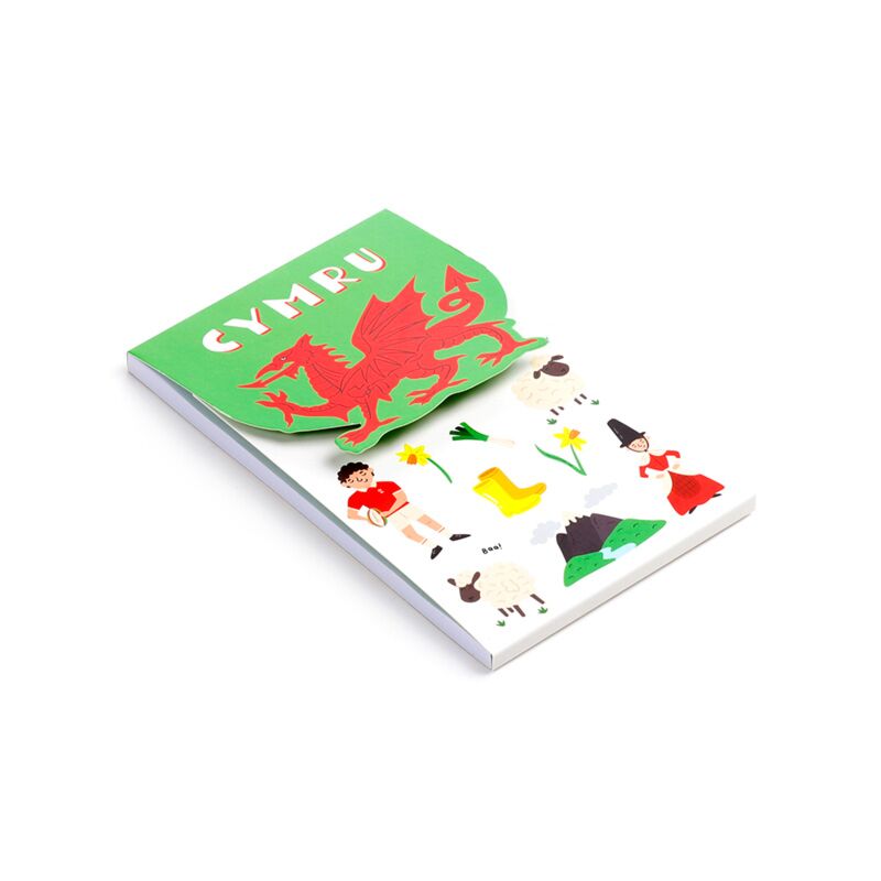 Welsh Dragon Wales Flip Open Shaped Memo Pad