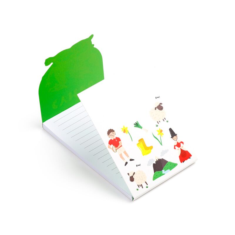 Welsh Dragon Wales Flip Open Shaped Memo Pad