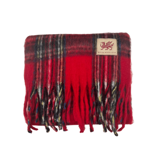 Welsh Woollens Tartan Blanket Scarf Stewart Royal