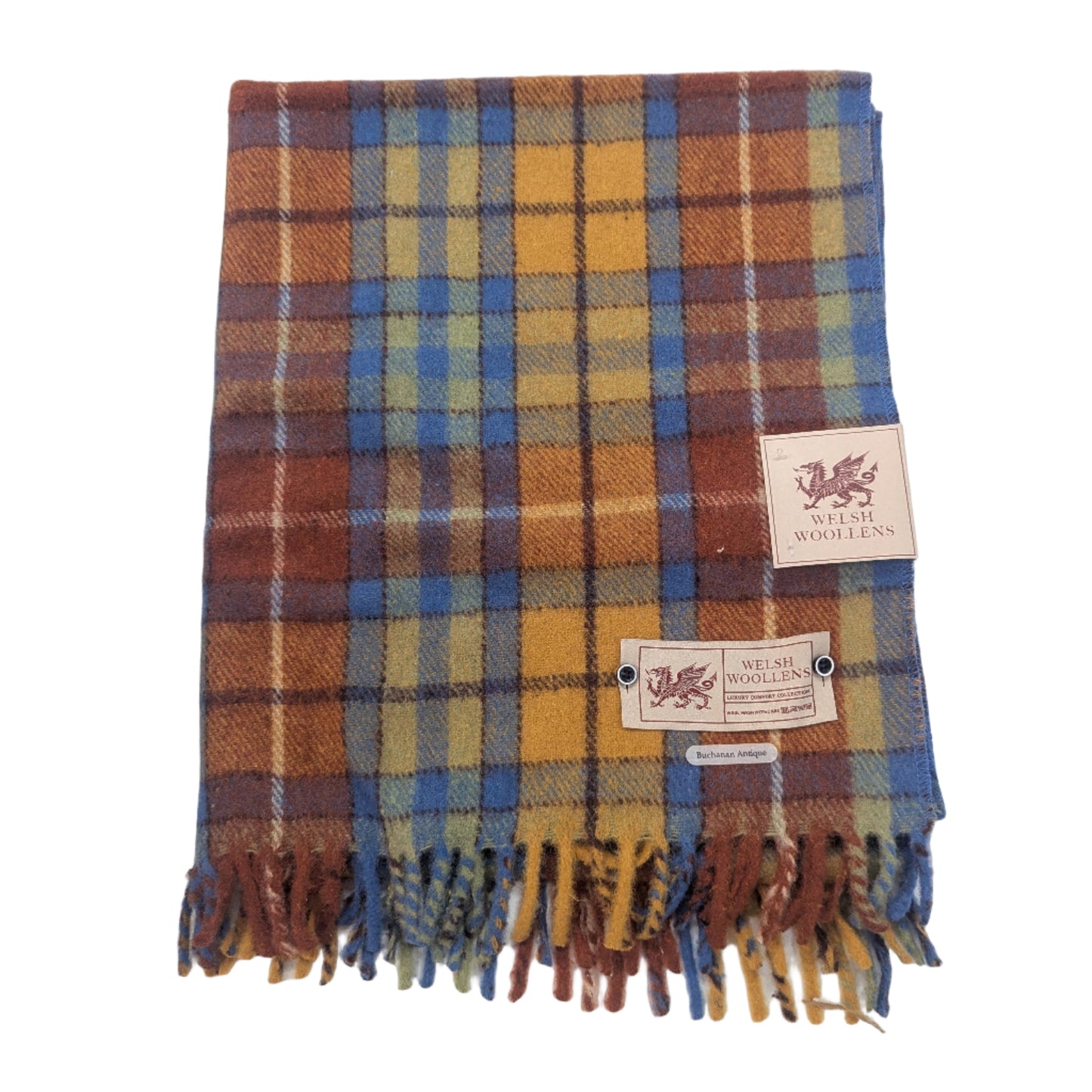 Welsh Woollens Wool Knee Blanket/Throw Antique Buchanan Tartan