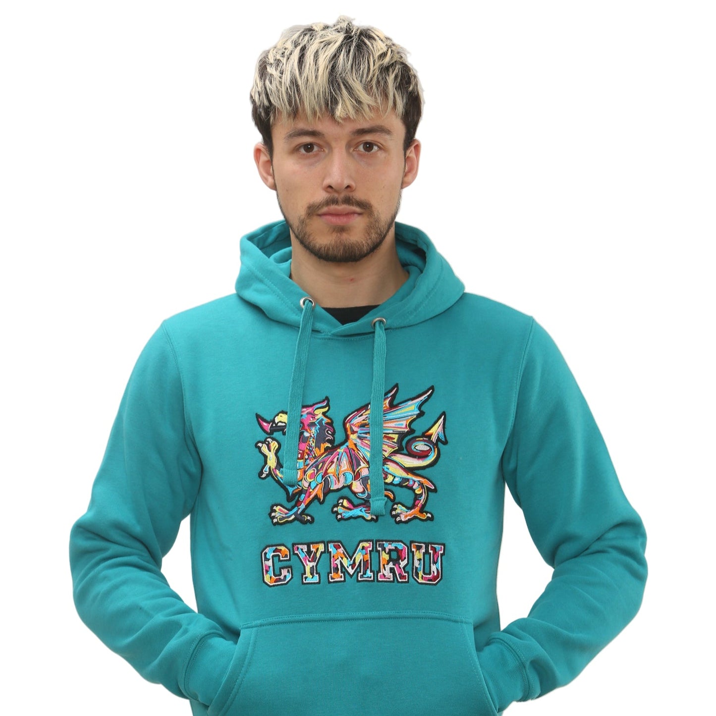 New Multi-Coloured Dragon Cymru Hoodie