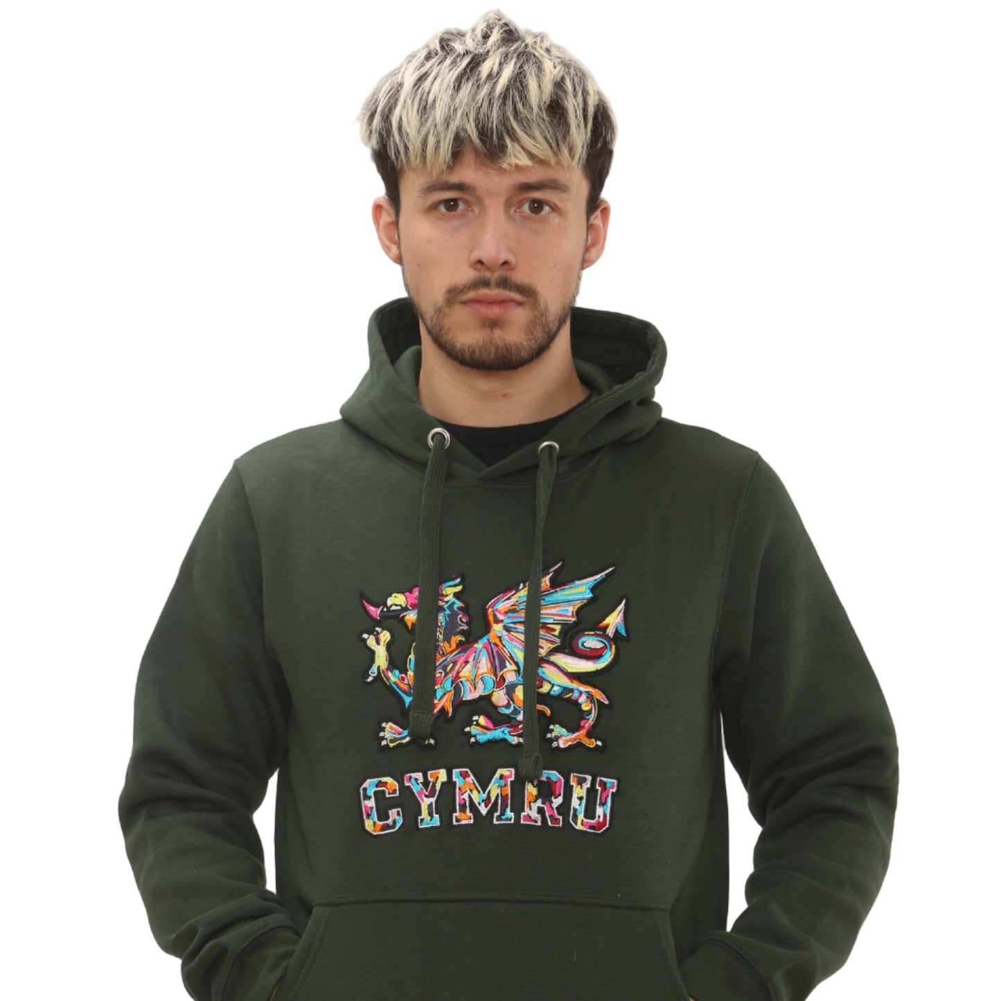 New Multi-Coloured Dragon Cymru Hoodie