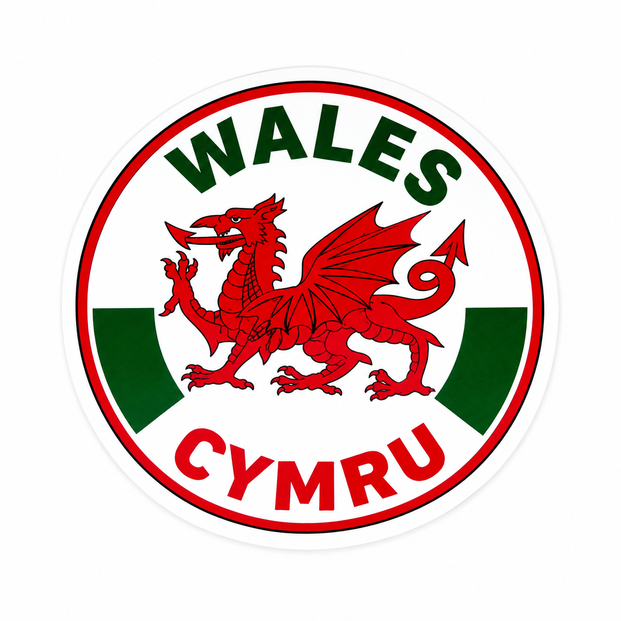 Wales Cymru Round Sticker