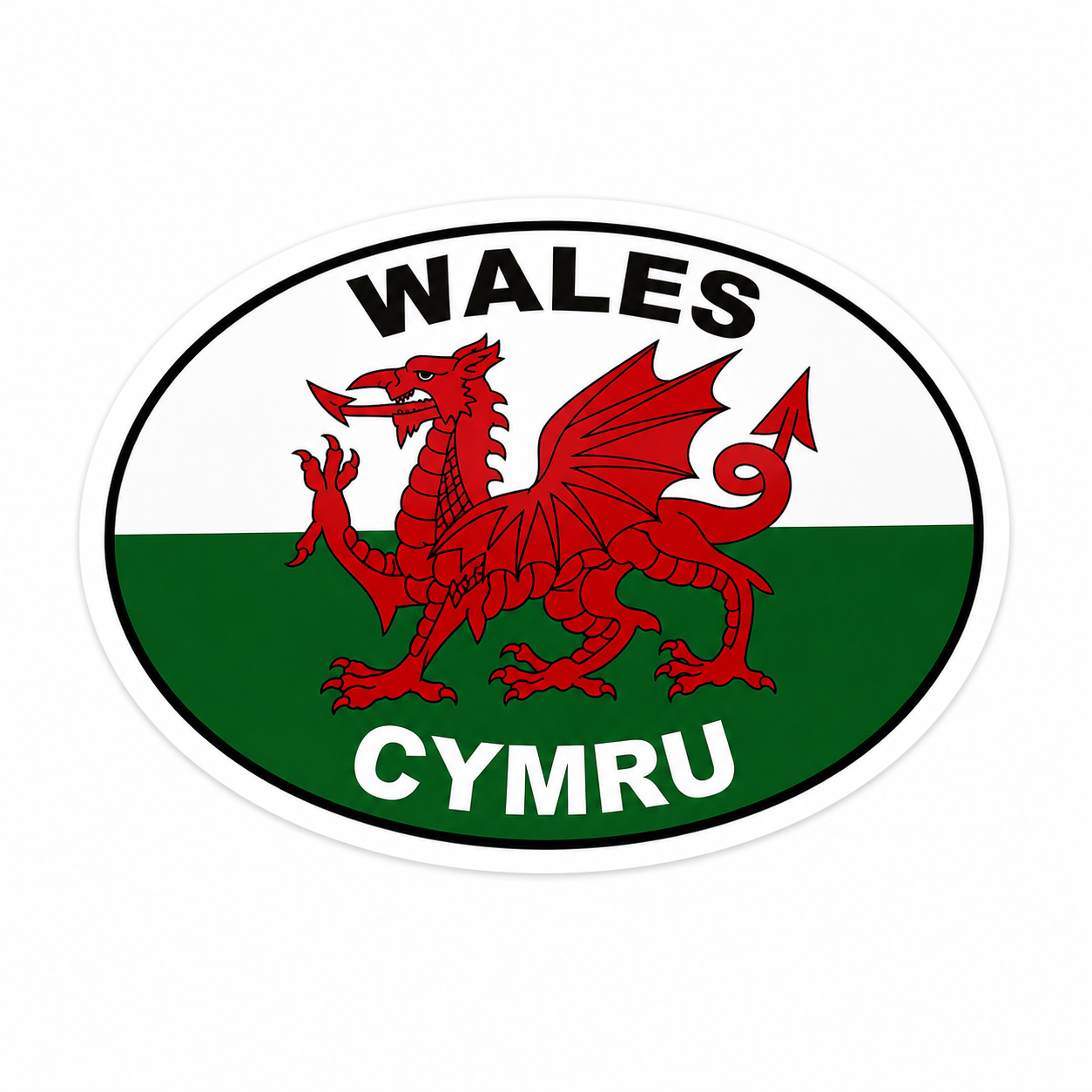 Wales Cymru Oval Sticker