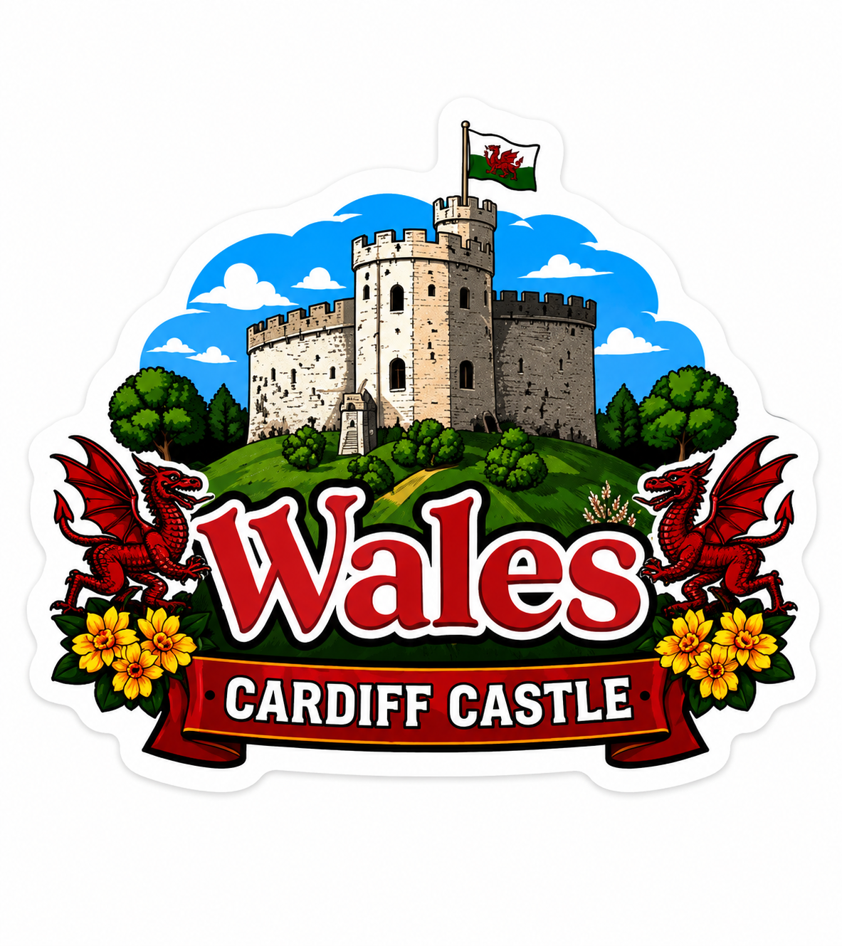 Cardiff Castle Sticker