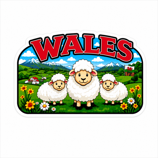 Wales Sheep Sticker