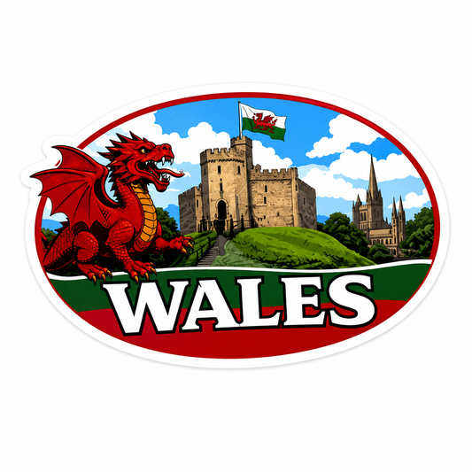 Wales Oval Sticker