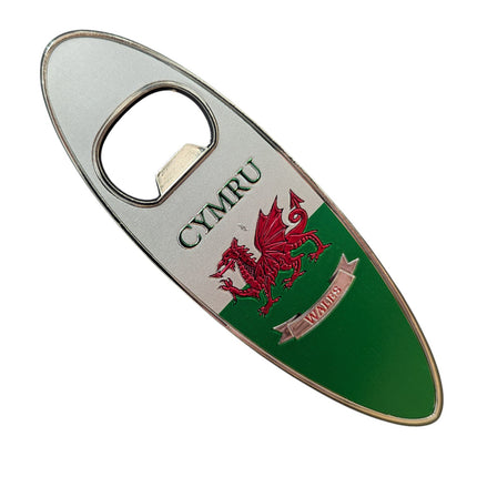 Wales Flag Bottle Opener Magnet (Oval Shape)