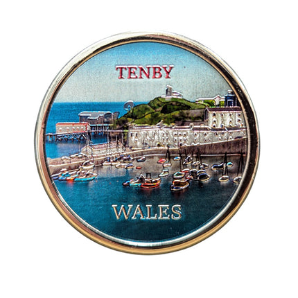 Wales Tenby Boats Bottle Opener Magnet (Bottle Cap)