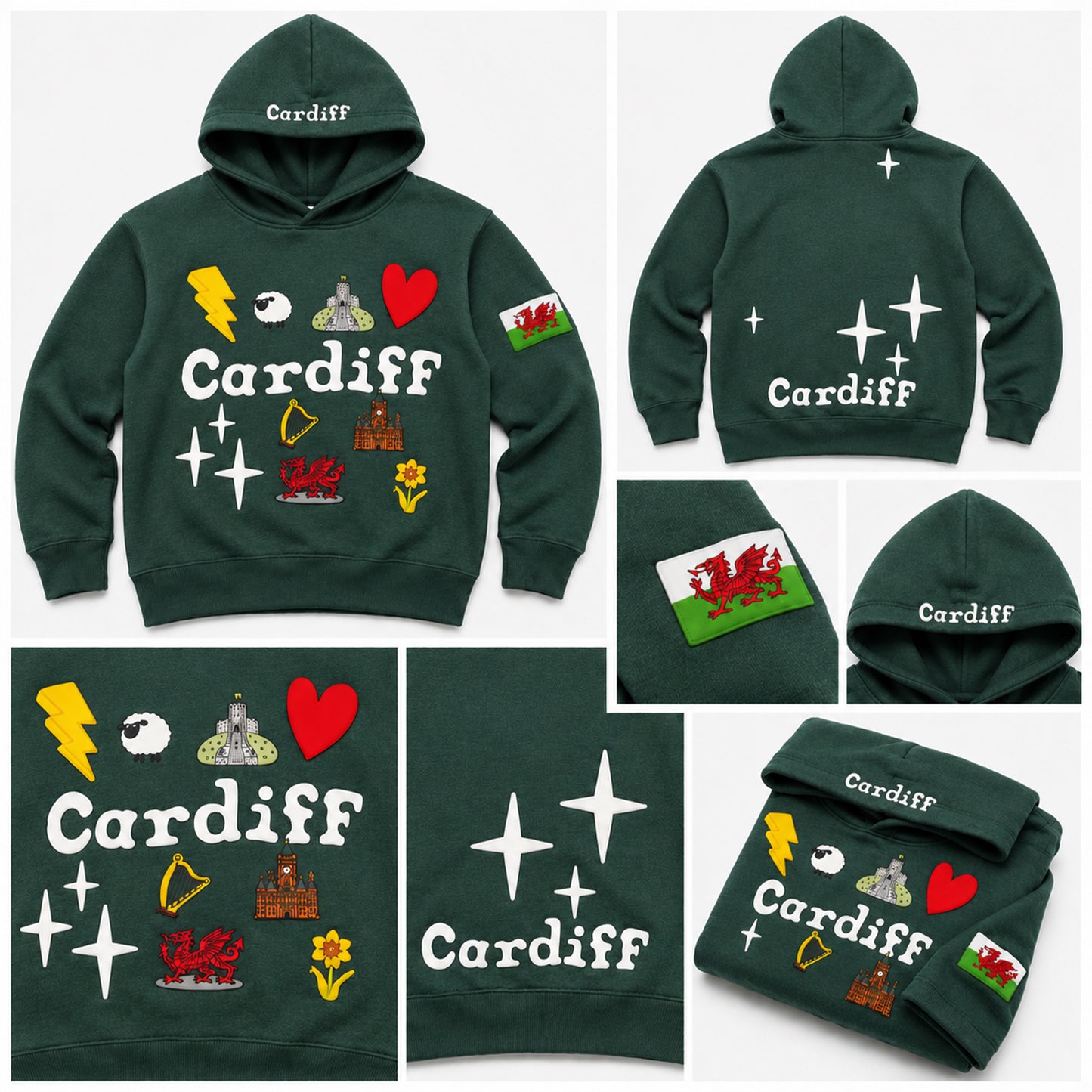 New Cardiff Puff Print Hoodie