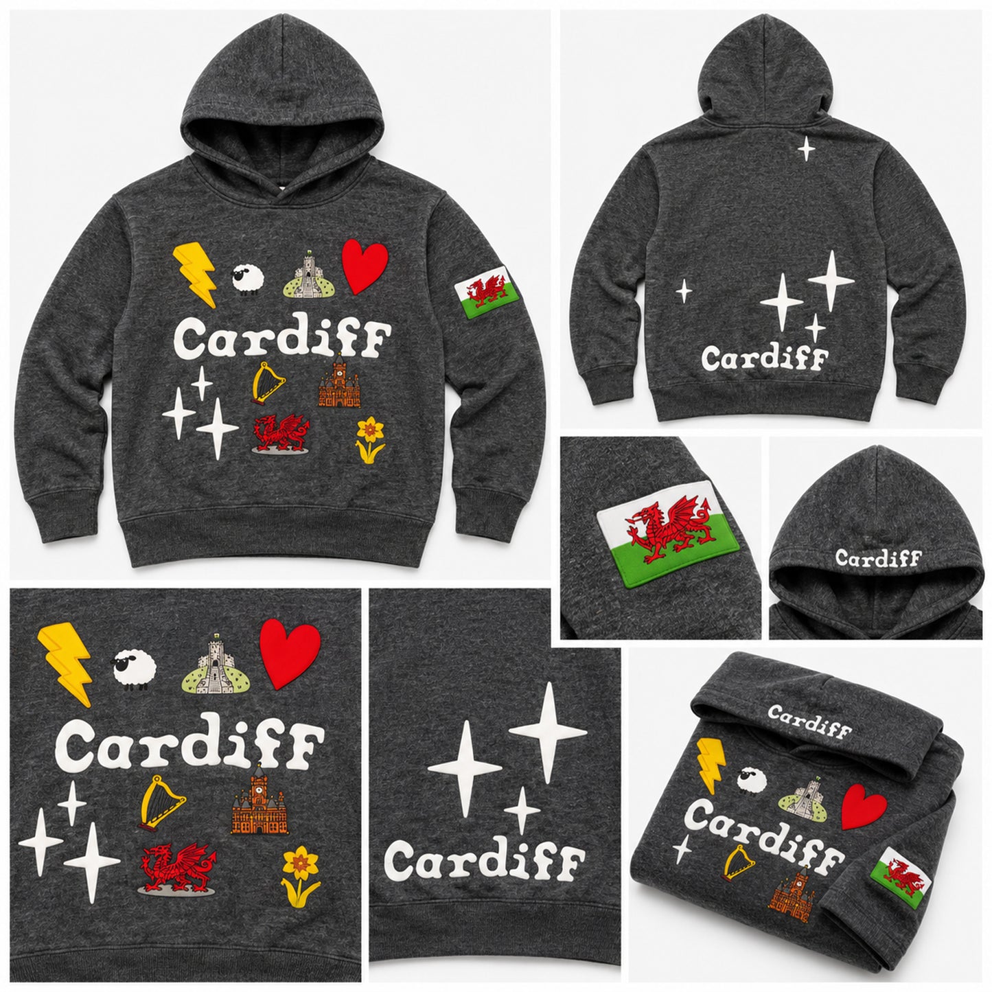 New Cardiff Puff Print Hoodie