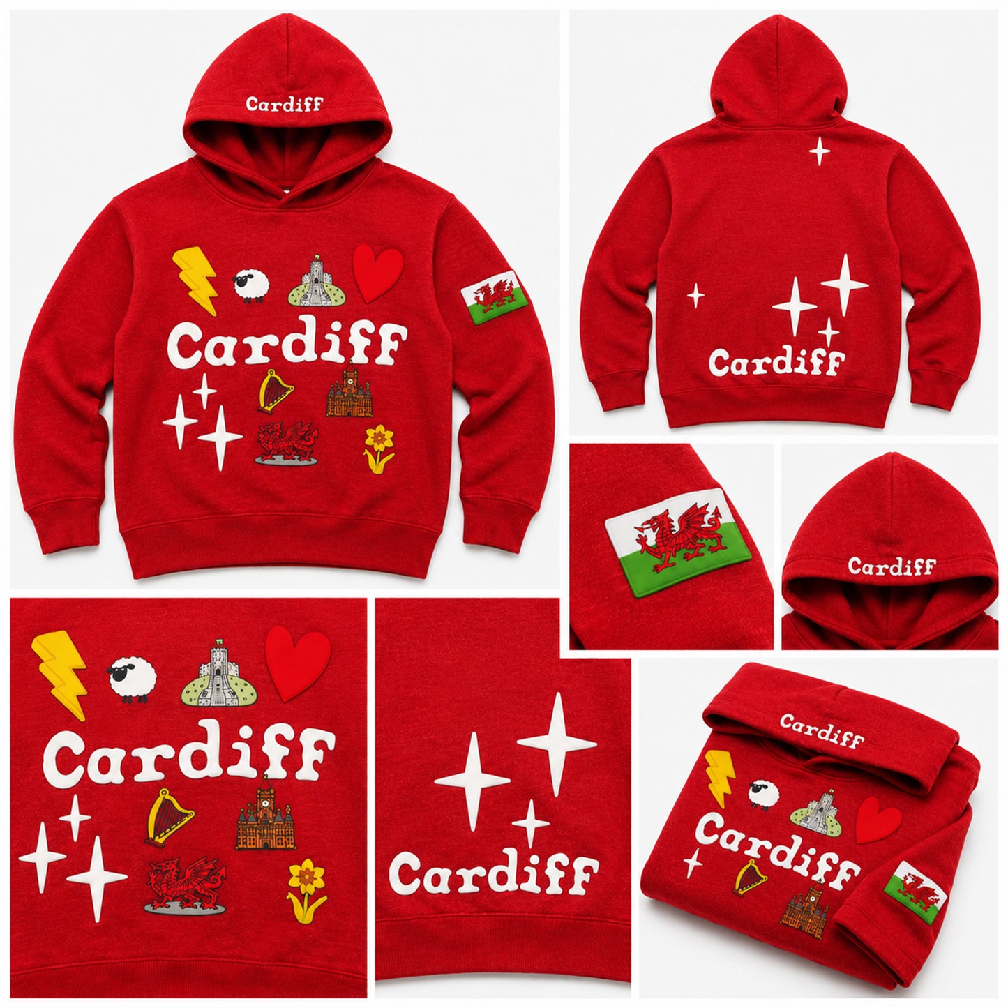 New Cardiff Puff Print Hoodie