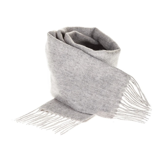 Welsh Woollens 100% Lambswool Scarf Oyster Grey