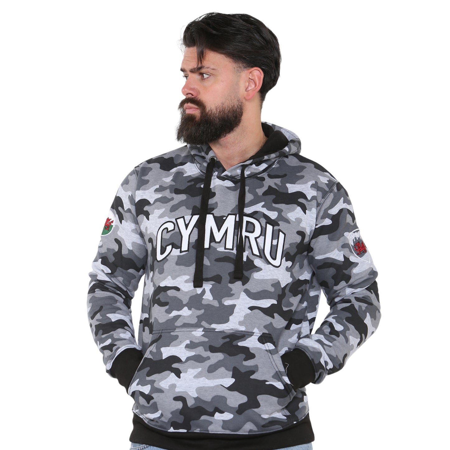 Cymru Grey Camo Hoodie