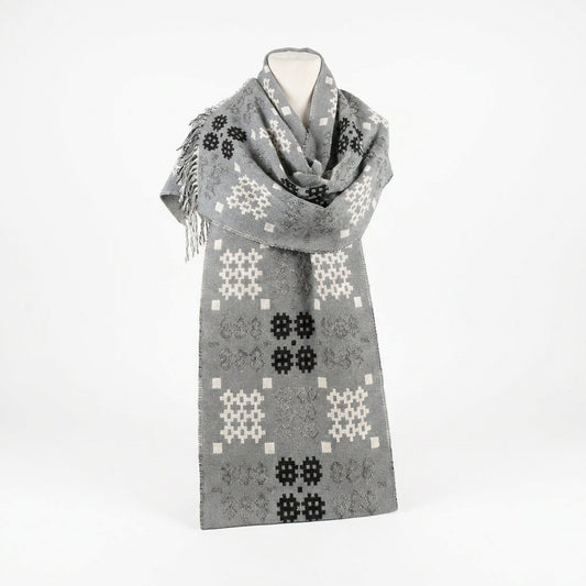 Dark Grey Tapestry Scarf