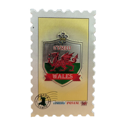 Wales Postal Shield 3D Foil Magnet