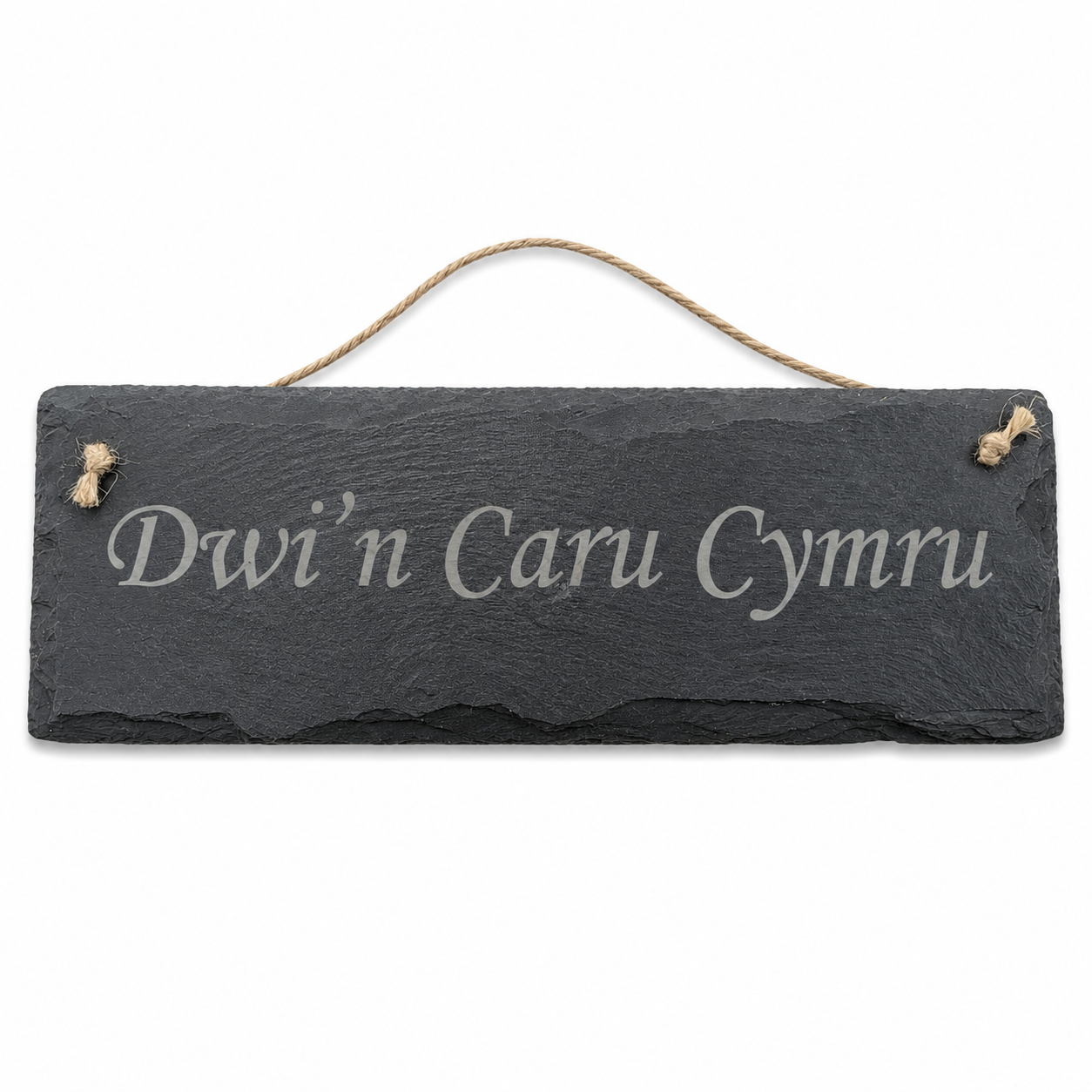 Dwi'n Caru Cymru Rectangle Slate Sign