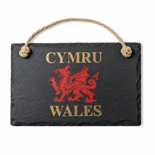 Large Red Dragon Slate Sign
