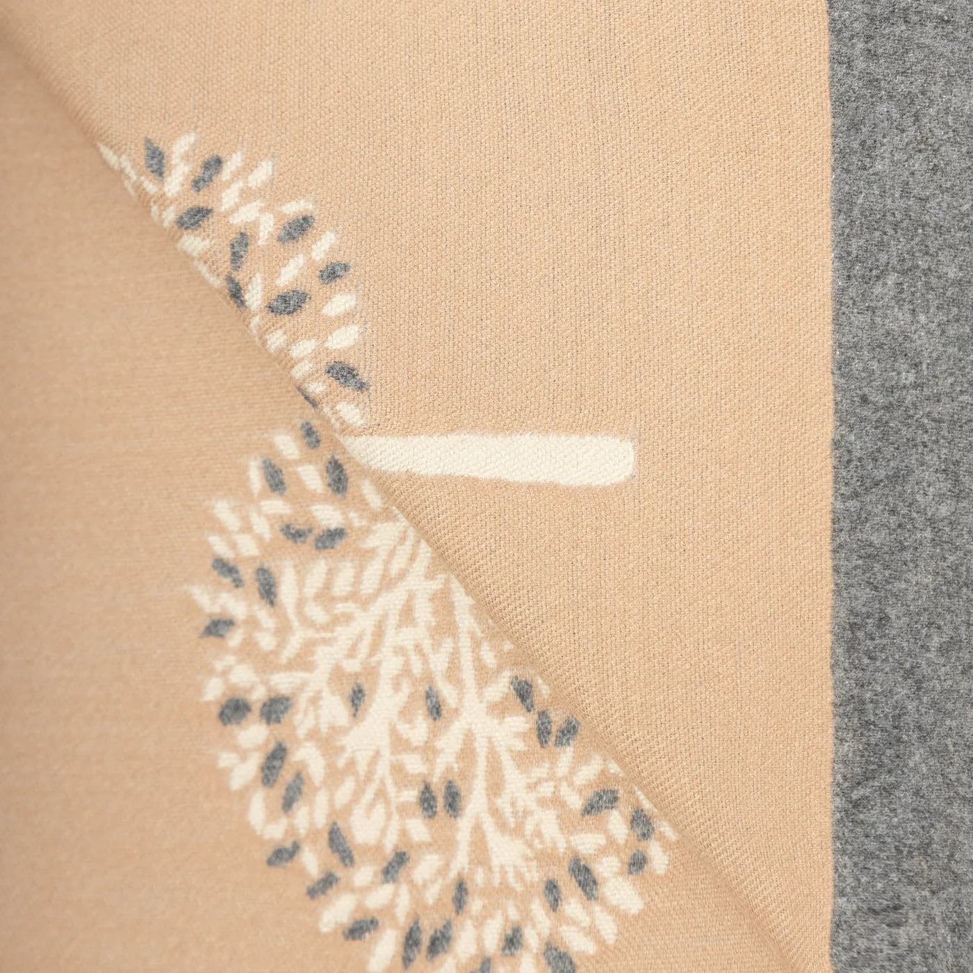 Welsh Woollens Mini Tree Super Soft Stole Dark Beige/Grey