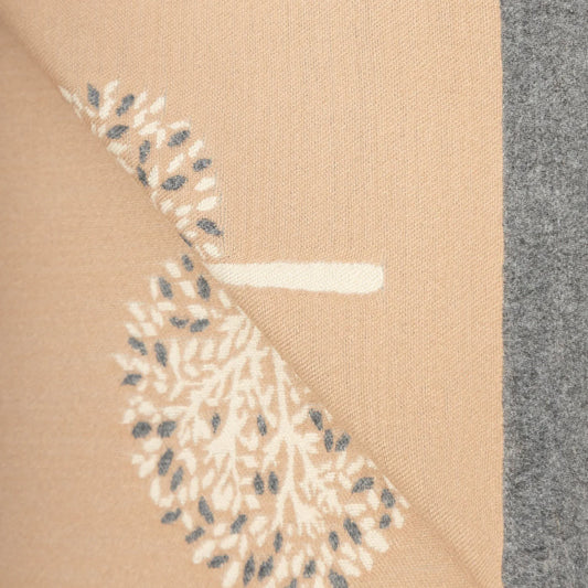 Welsh Woollens Mini Tree Super Soft Stole Dark Beige/Grey