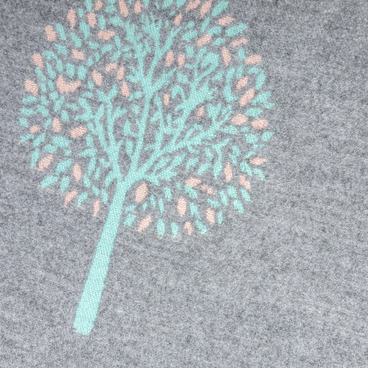 Welsh Woollens Mini Tree Super Soft Stole Pink/Light Grey