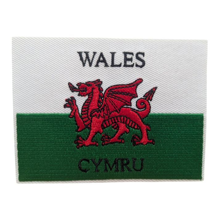 Wales Flag Iron On Embroidered Patch – ManavUK