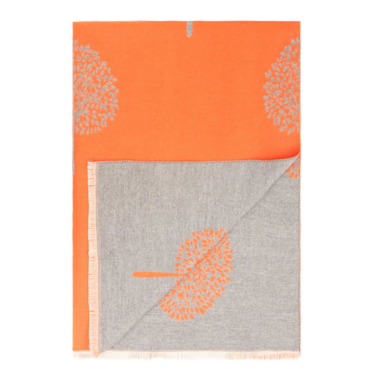 Welsh Woollens Original Tree Super Soft Stole Orange/Grey