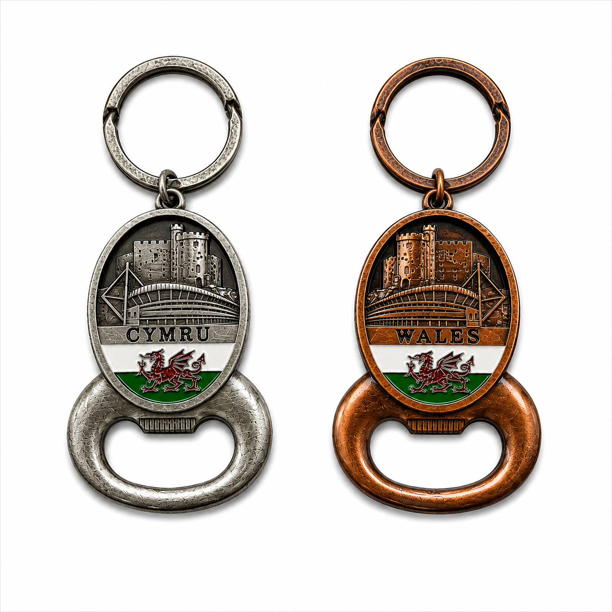 SB Wales Oval Bottle Opener Keyring