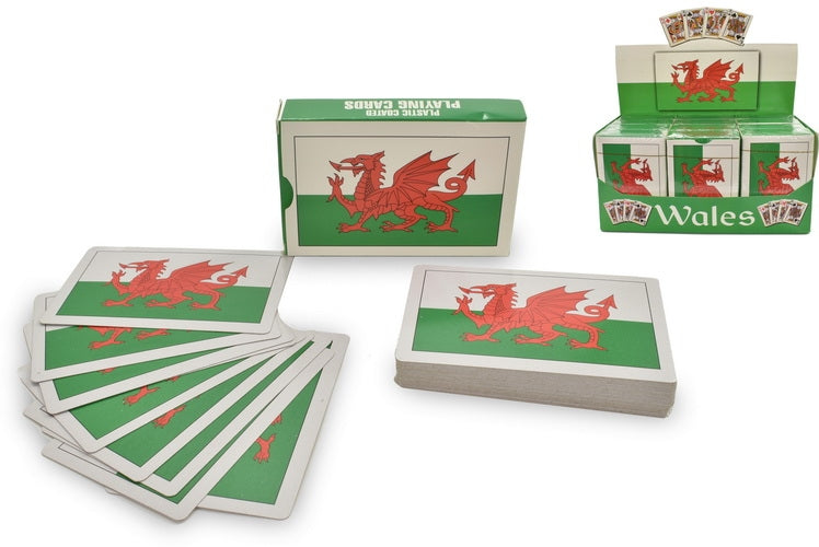 Playing Cards Wales Flag Plastic Coated