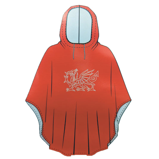 New Welsh Dragon Red Rain Poncho