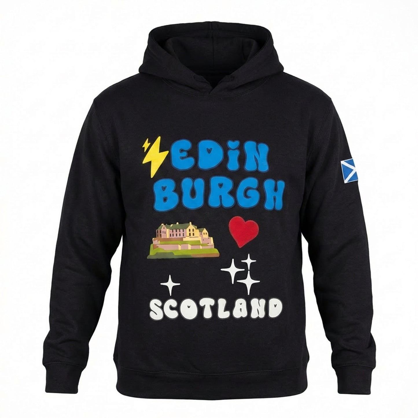Edinburgh Scotland Puff Print Hoodie