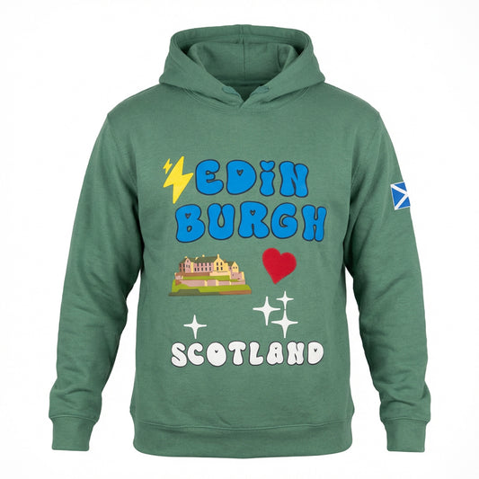 Edinburgh Scotland Puff Print Hoodie