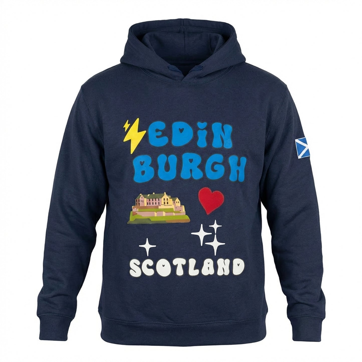 Edinburgh Scotland Puff Print Hoodie