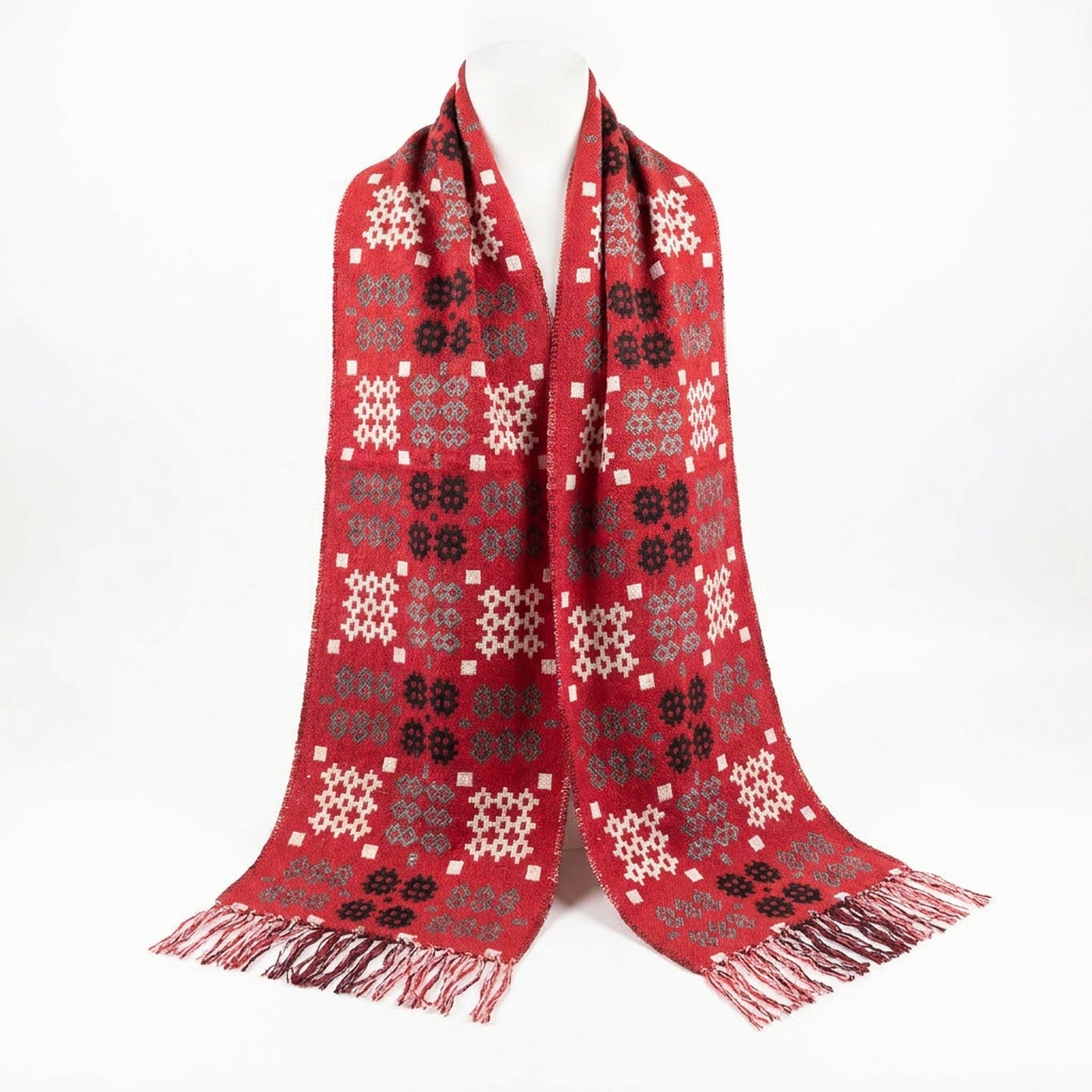 Welsh Red Tapestry Scarf