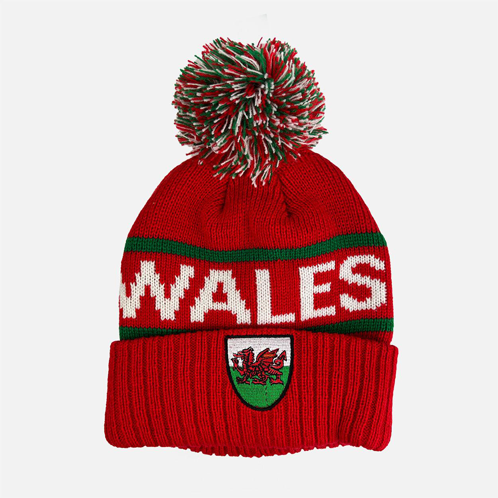 Welsh Rugby Shield Bobble Hat – ManavUK