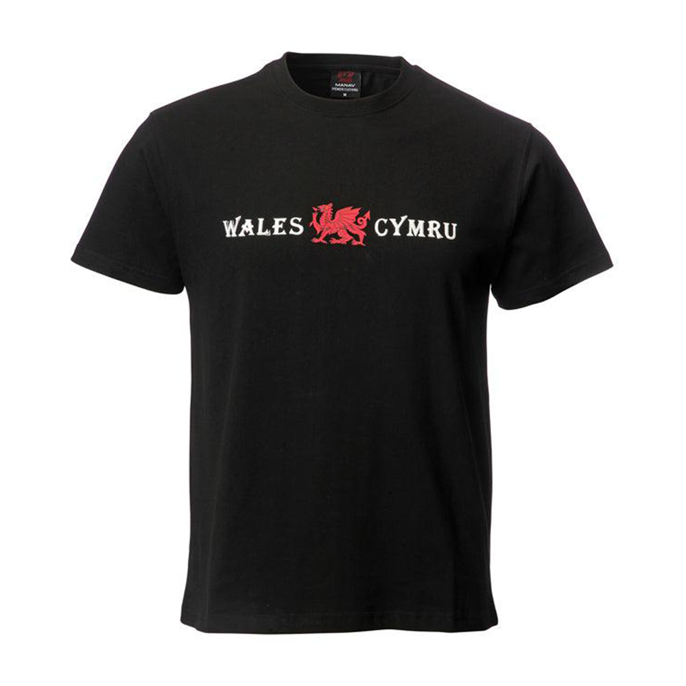Cymru Welsh Wales Red Dragon Y Ddraig Goch T-Shirt – 100% Preshrunk Cotton