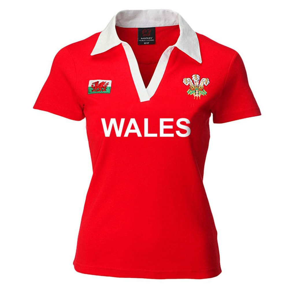 Welsh Rugby Top Designer Ladies WALES Short Sleeve Welsh Rugby Shirt – ManavUK